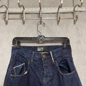 William Rast Jeans Men 28x32 Blue Tapered Button Fly Selvedge Raw‎ Denim Casual